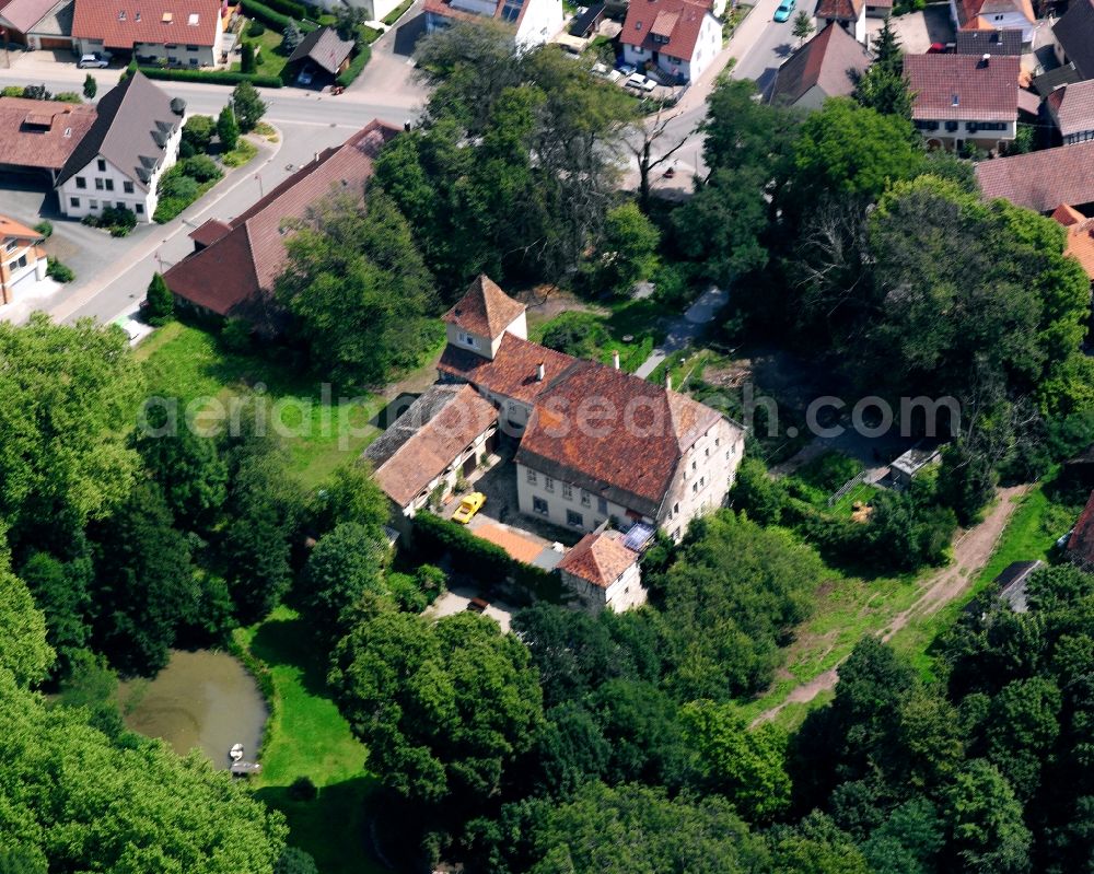 Aerial image Weiler - Castle Schloss Weiler on Herrengasse in Weiler in the state Baden-Wuerttemberg, Germany