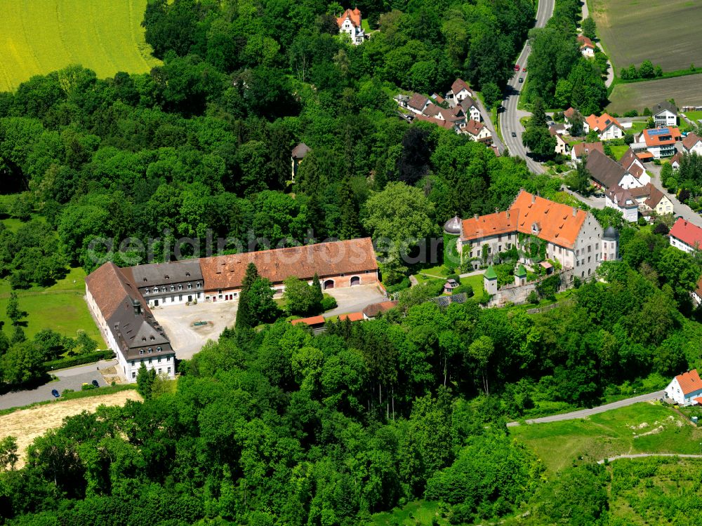 Aerial image Warthausen - Palace in Warthausen in the state Baden-Wuerttemberg, Germany