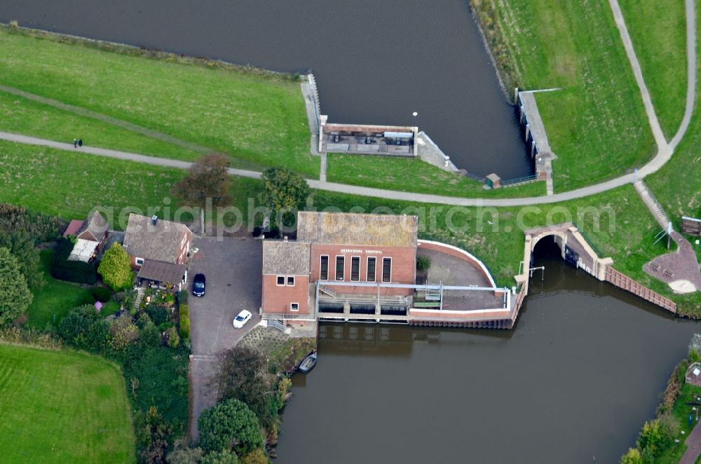 Aerial photograph Greetsiel - Pumping station Greetsiel in the state Lower Saxony, Germany