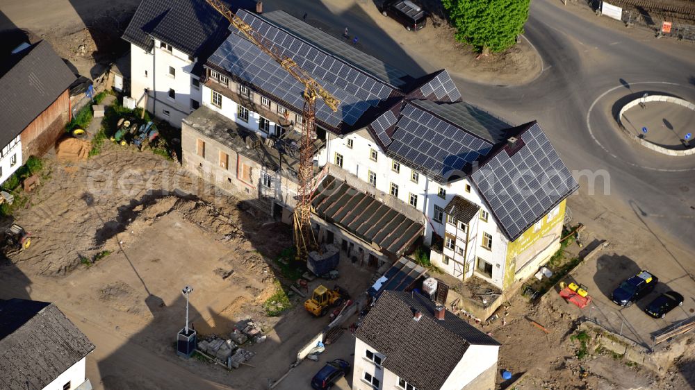 Aerial photograph Schuld - Schuld (Ahr), almost a year after the flood disaster in the state Rhineland-Palatinate, Germany