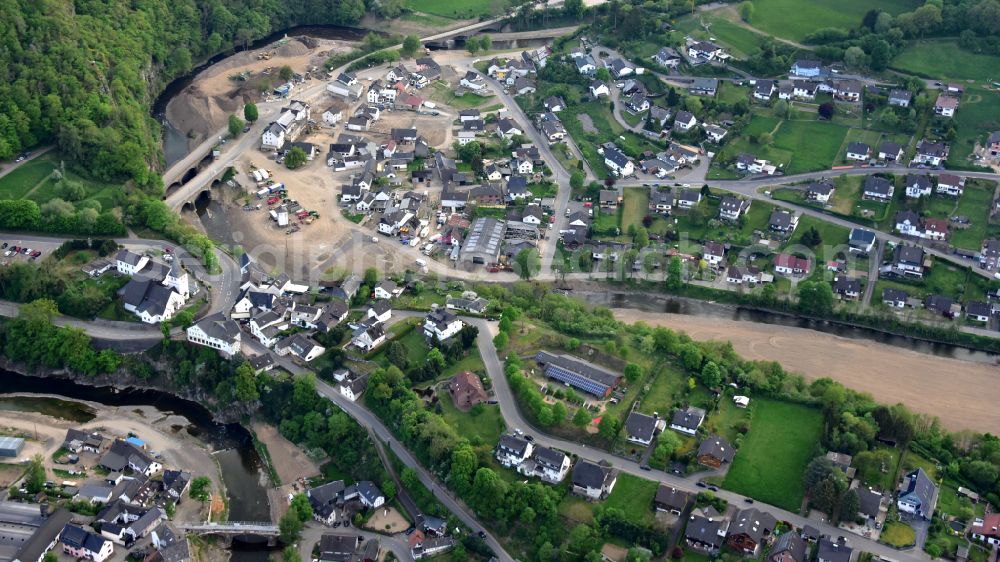 Schuld from above - Schuld (Ahr), almost a year after the flood disaster in the state Rhineland-Palatinate, Germany