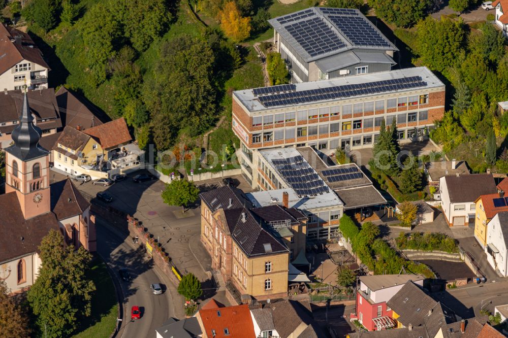 Aerial image Kippenheim - School building of the Grund and Hauptschule in Kippenheim in the state Baden-Wuerttemberg, Germany