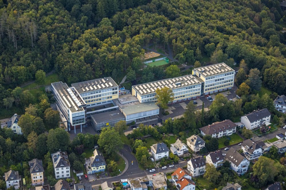 Siegen from the bird's eye view: School building of the vocational college economy and administration in Siegen in the state North Rhine-Westphalia