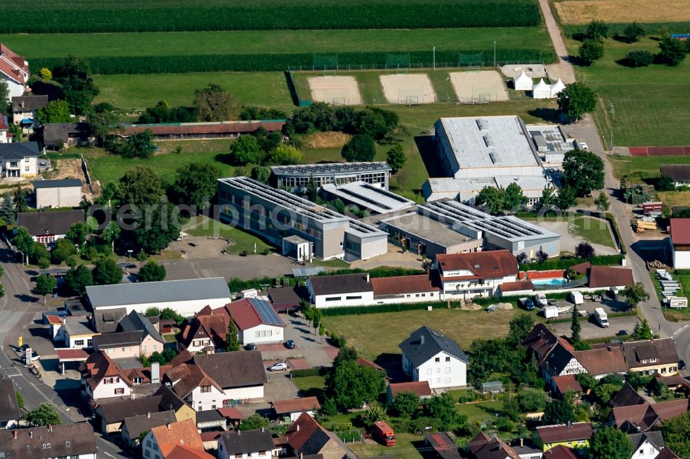 Aerial photograph Schwanau - School building of the Baerbel von Ottenheim in Schwanau in the state Baden-Wurttemberg, Germany