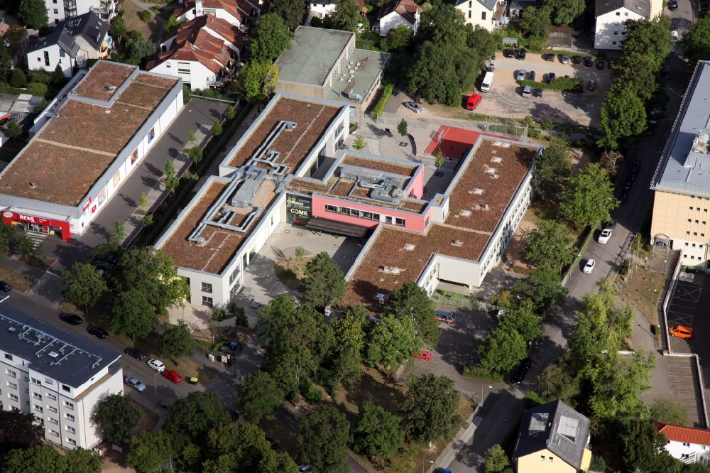 Aerial image Wiesbaden - School building of the Comeniusschule in Wiesbaden in the state Hesse, Germany