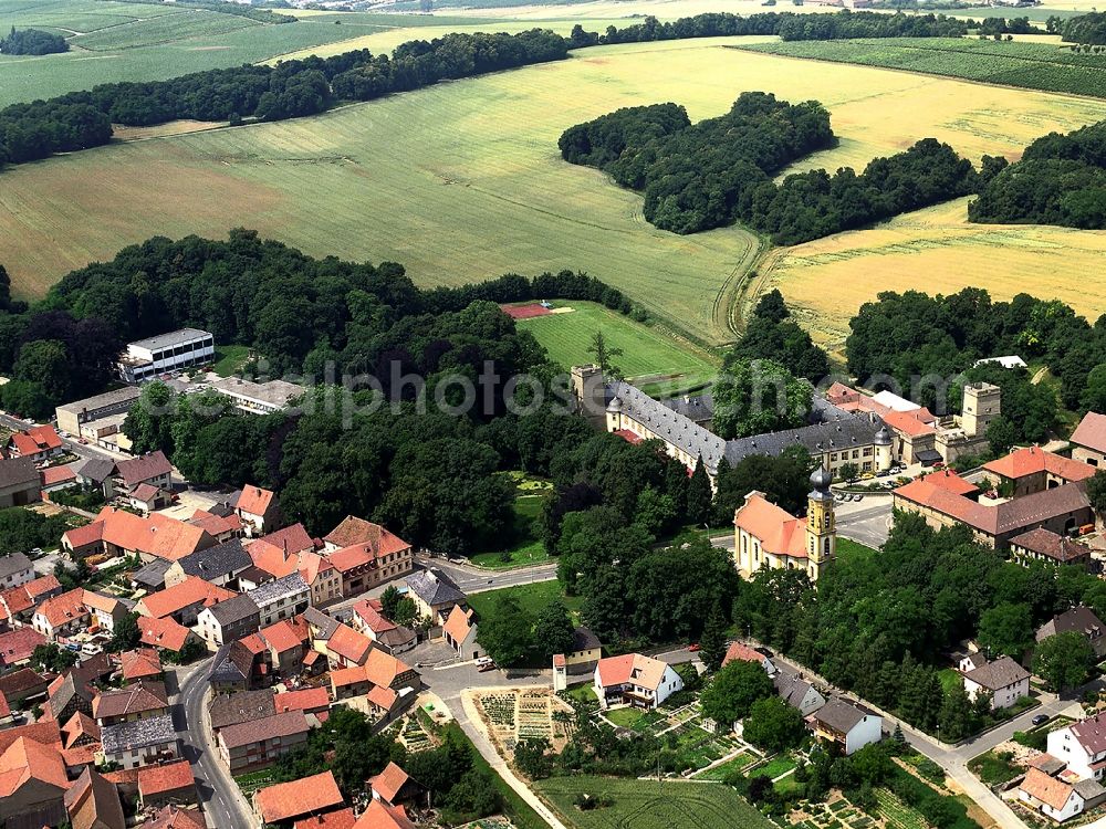 Gaibach from the bird's eye view: School building of the Franconia country school home in the castle Gaibach in Lower Franconia in the state Bavaria, Germany