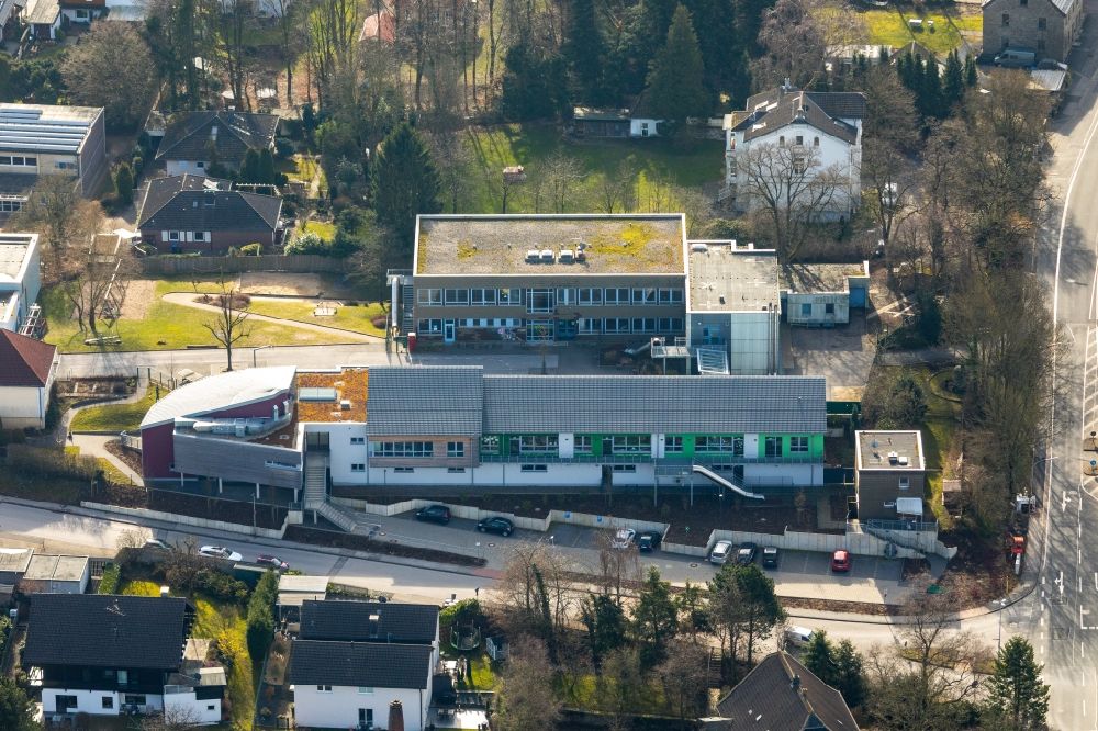 Aerial image Sprockhövel - School building of the special school in Hiddinghausen in the state of North Rhine-Westphalia