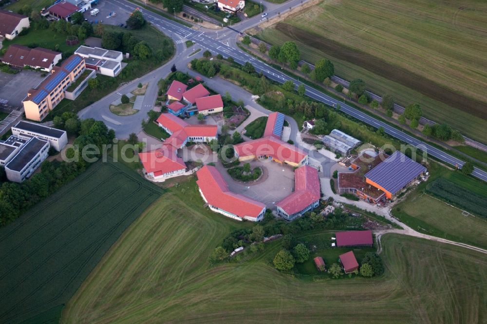 Engstingen from above - School building of the Freie Waldorfschule auf of Alb in the district Grossengstingen in Engstingen in the state Baden-Wuerttemberg
