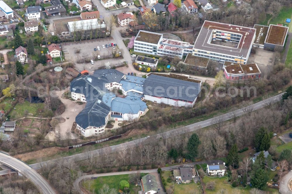 Aerial image Schopfheim - School building of the Freie Waldorfschule Schopfheim e.V. in Schopfheim in the state Baden-Wuerttemberg, Germany