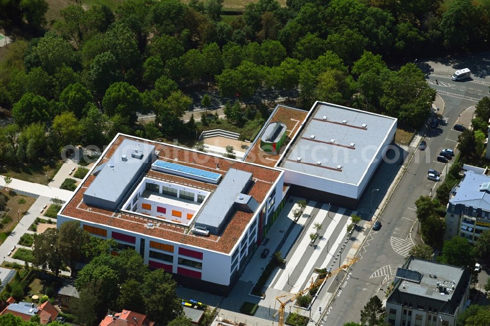 Aerial photograph Leipzig - School building of the Gerda-Taro-Schule on Telemannstrasse in the district Mitte in Leipzig in the state Saxony, Germany