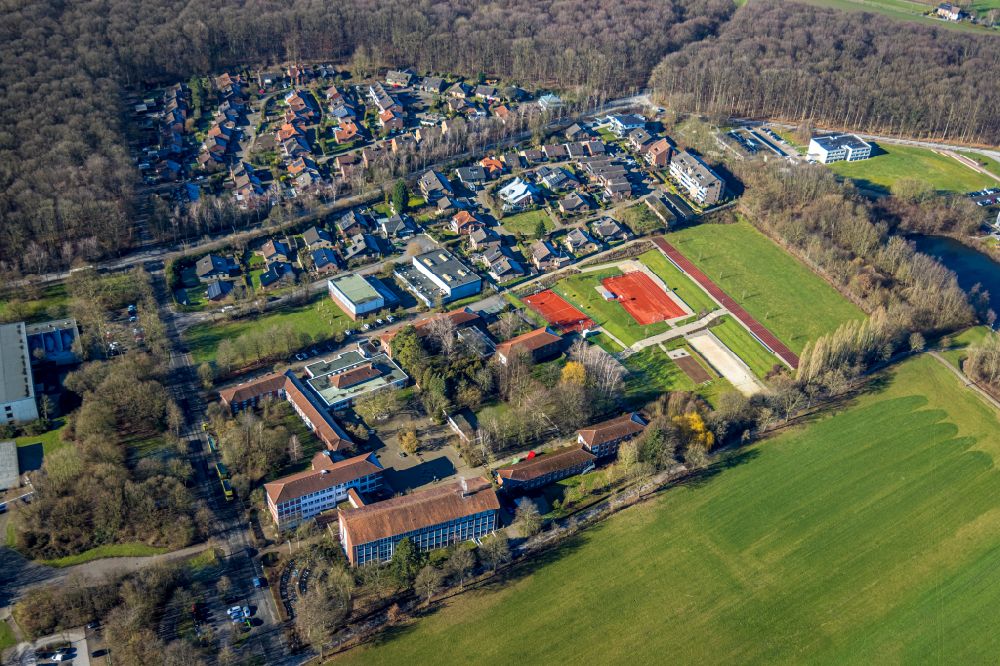 Werne from the bird's eye view: School building of Gymnasium St. Christophorus in the district Ruhr Metropolitan Area in Werne in the state North Rhine-Westphalia