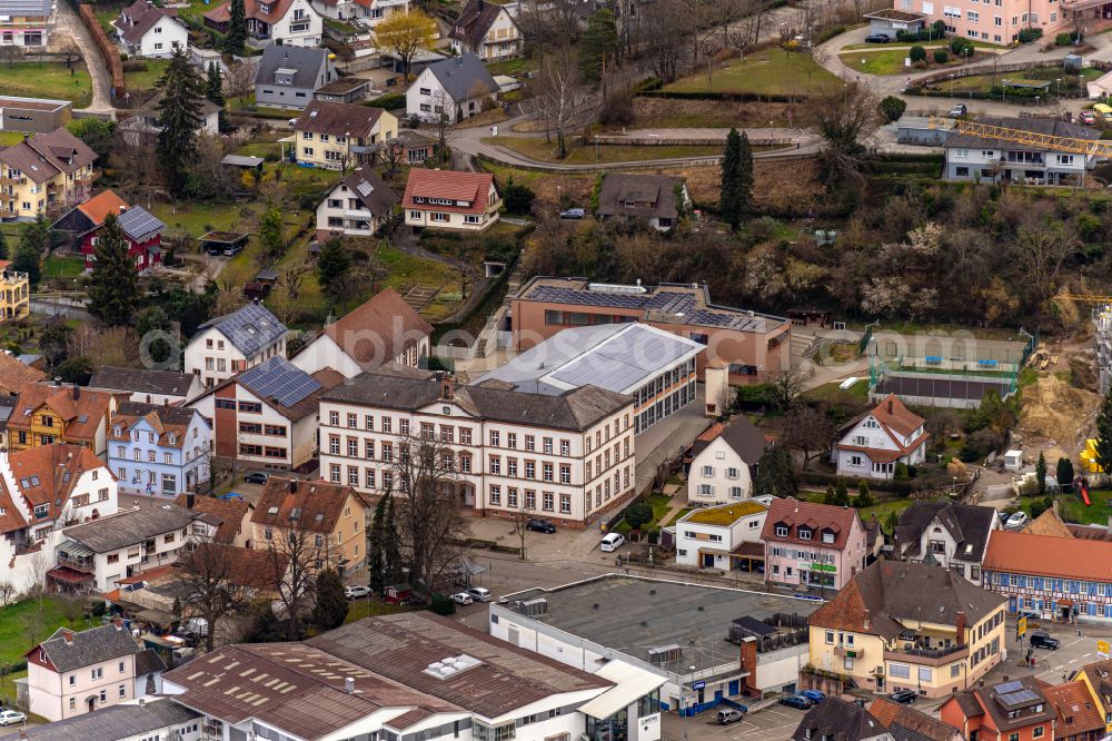 Ettenheim from the bird's eye view: School building of the in Ettenheim in the state Baden-Wurttemberg, Germany
