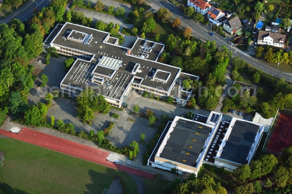 Helmstedt from above - School building of the Julianum in Helmstedt in the state Lower Saxony, Germany