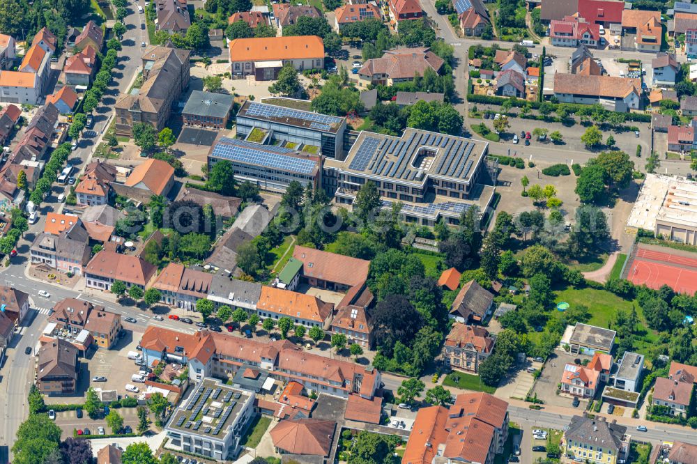 Kenzingen from above - School building of the Kenzingen in Kenzingen in the state Baden-Wurttemberg, Germany