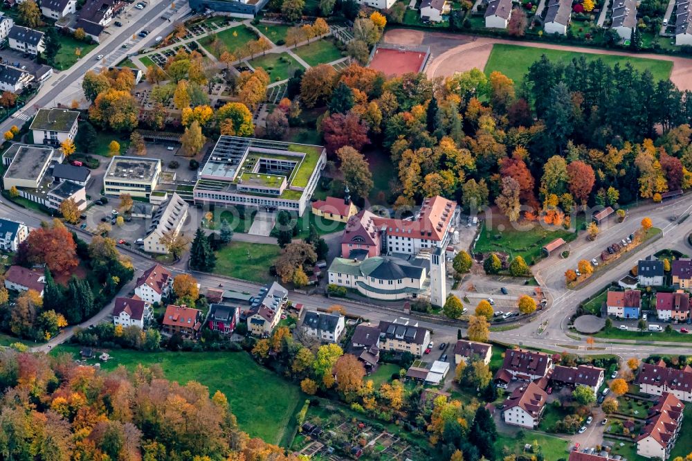 Aerial photograph Stegen - School building of the Kolleg St. Sebastian in Stegen in the state Baden-Wuerttemberg, Germany