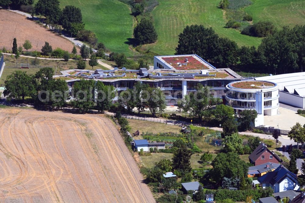 Aerial image Mühlenbecker Land - School building of the Kaethe-Kollwitz-Gesamtschule in the district Muehlenbeck in Muehlenbecker Land in the state Brandenburg, Germany