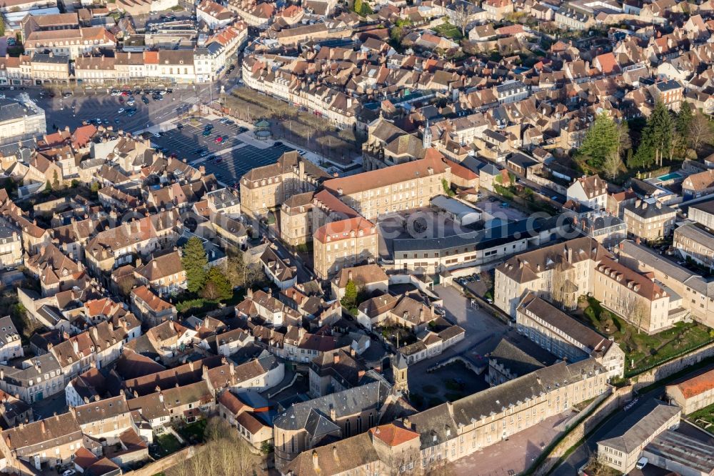 Aerial photograph Autun - School building of the military school in Autun in Bourgogne-Franche-Comte, France