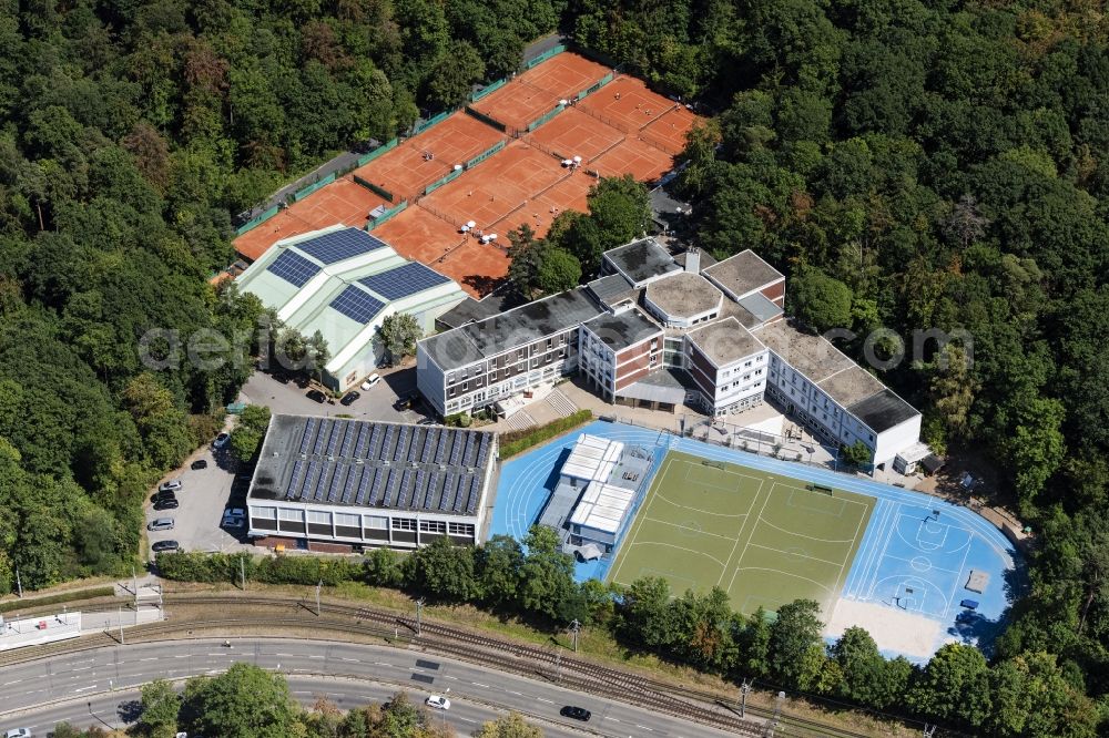 Stuttgart from the bird's eye view: School building of the Merz Schule in Stuttgart in the state Baden-Wurttemberg, Germany