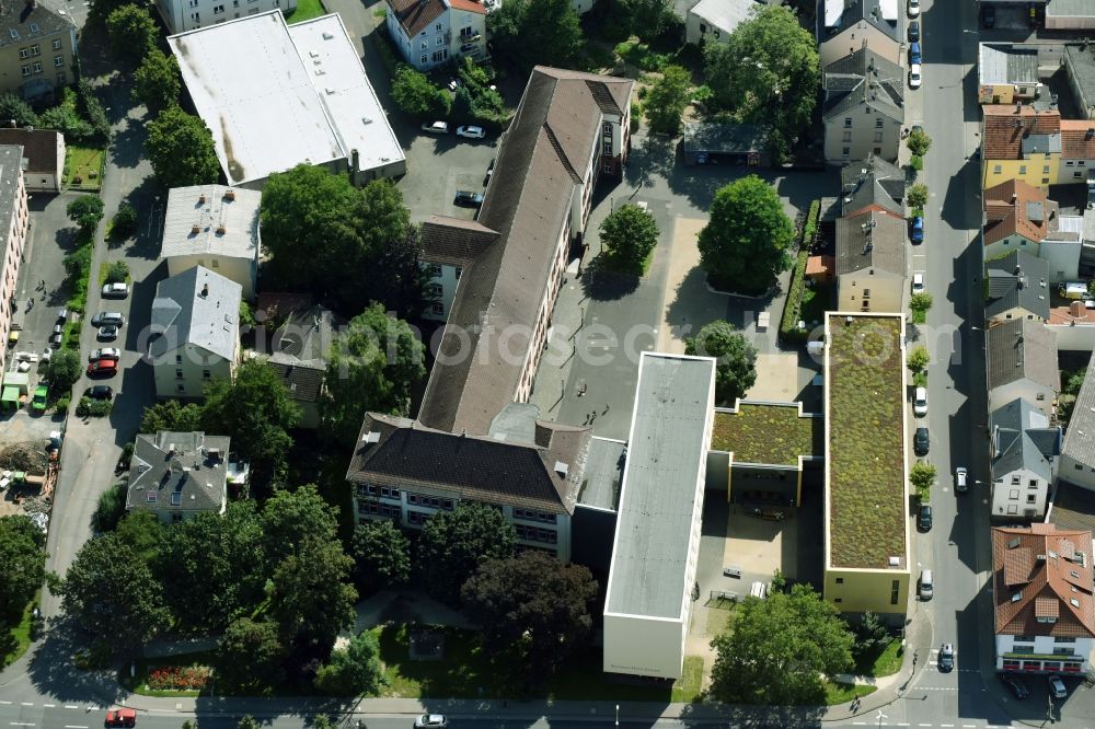 Aerial image Gießen - School building of the Ricarda-Huch-Schule in of Dammstrasse in Giessen in the state Hesse, Germany