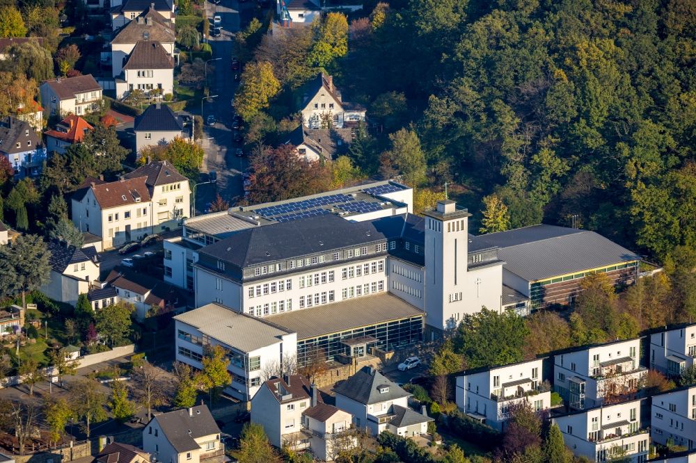 Aerial image Arnsberg - School building of the Sankt-Ursula-Gymnasium on Engelbertstrasse in Arnsberg in the state North Rhine-Westphalia, Germany