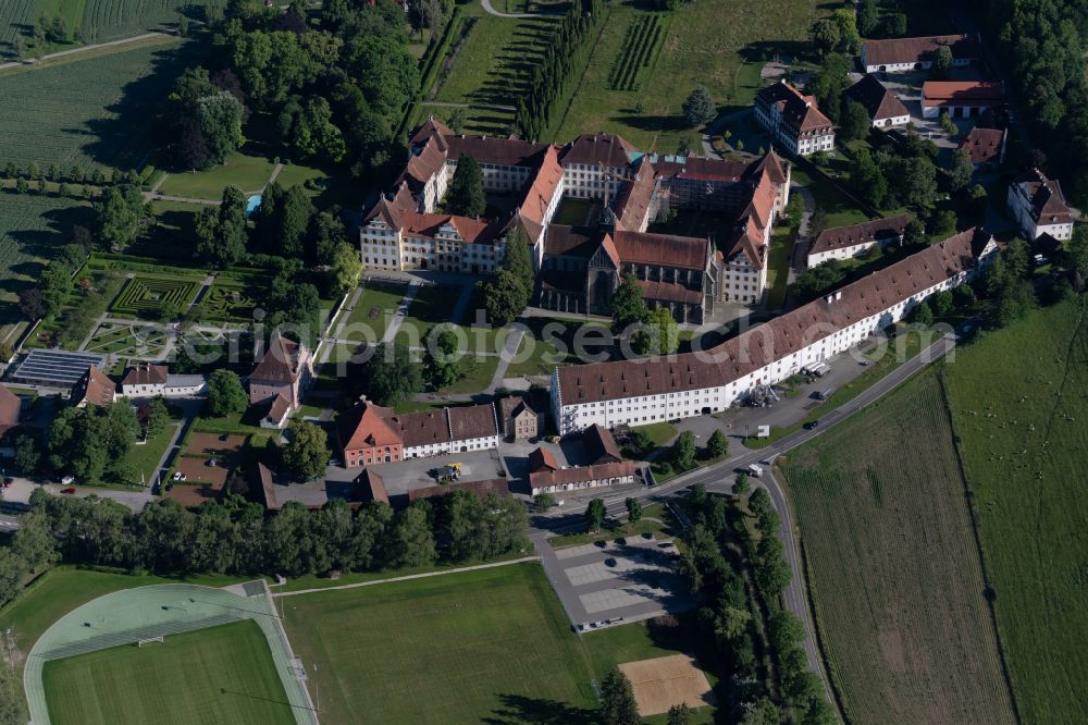Salem from above - School building of the Schule Schloss Salem on Schlossbezirk in the district Stefansfeld in Salem in the state Baden-Wuerttemberg