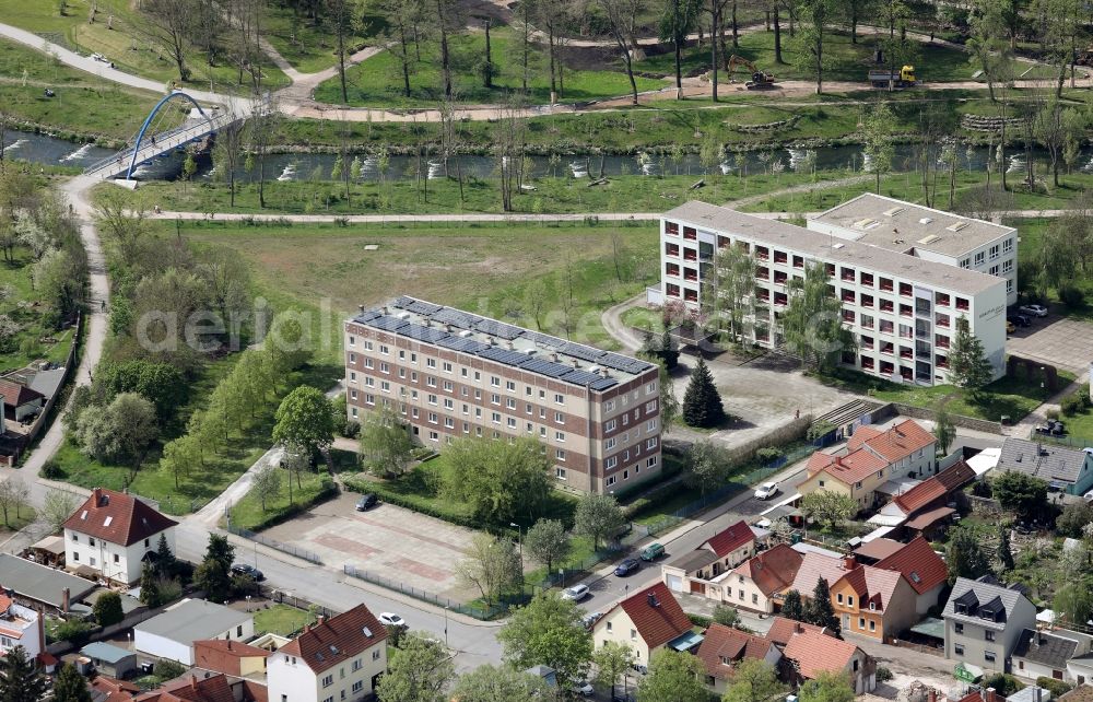 Erfurt from the bird's eye view: School building of the Sebastian-Lucius-Schule in the district Gispersleben in Erfurt in the state Thuringia, Germany