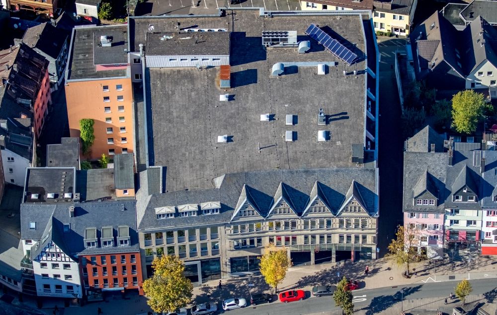 Aerial image Siegen - School building the community college in Siegen in the state North Rhine-Westphalia