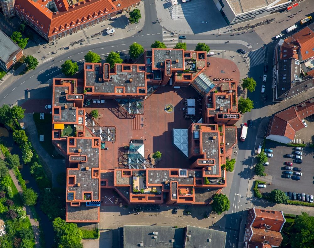 Münster from the bird's eye view: School building the community college Muenster in Muenster in the state North Rhine-Westphalia