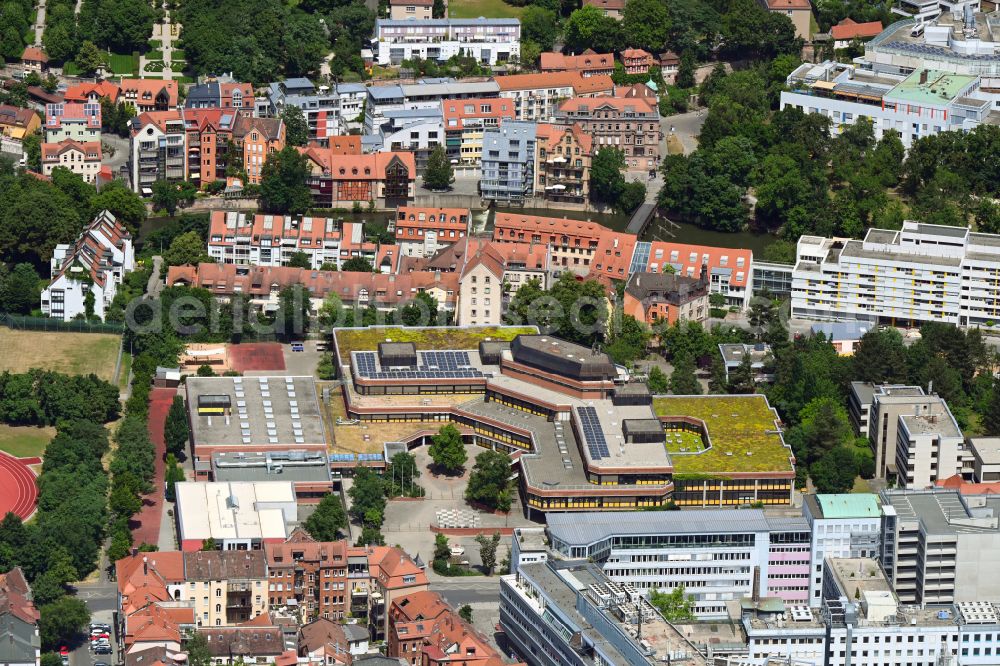Nürnberg from the bird's eye view: School building of the Wilhelm-Loehe-Schule in Nuremberg in the state Bavaria, Germany