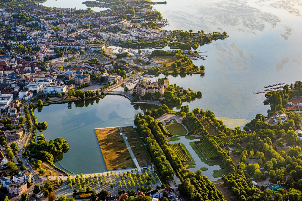 Aerial image Schwerin - Schwerin Castle in the state capital of Mecklenburg-Western Pomerania