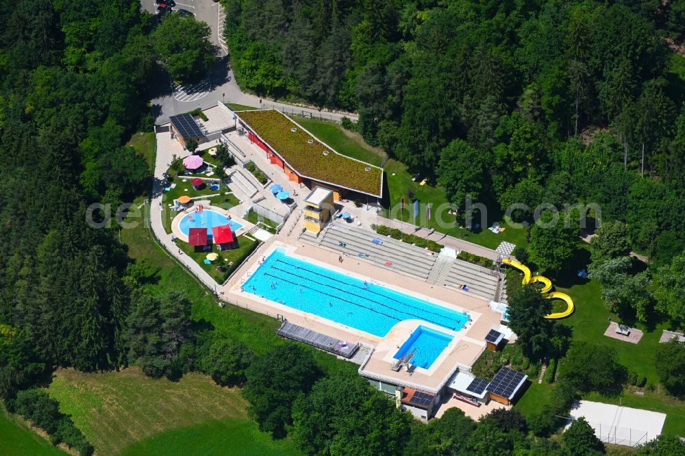 Dietfurt an der Altmühl from the bird's eye view: Swimming pool of the in Dietfurt an der Altmuehl in the state Bavaria, Germany
