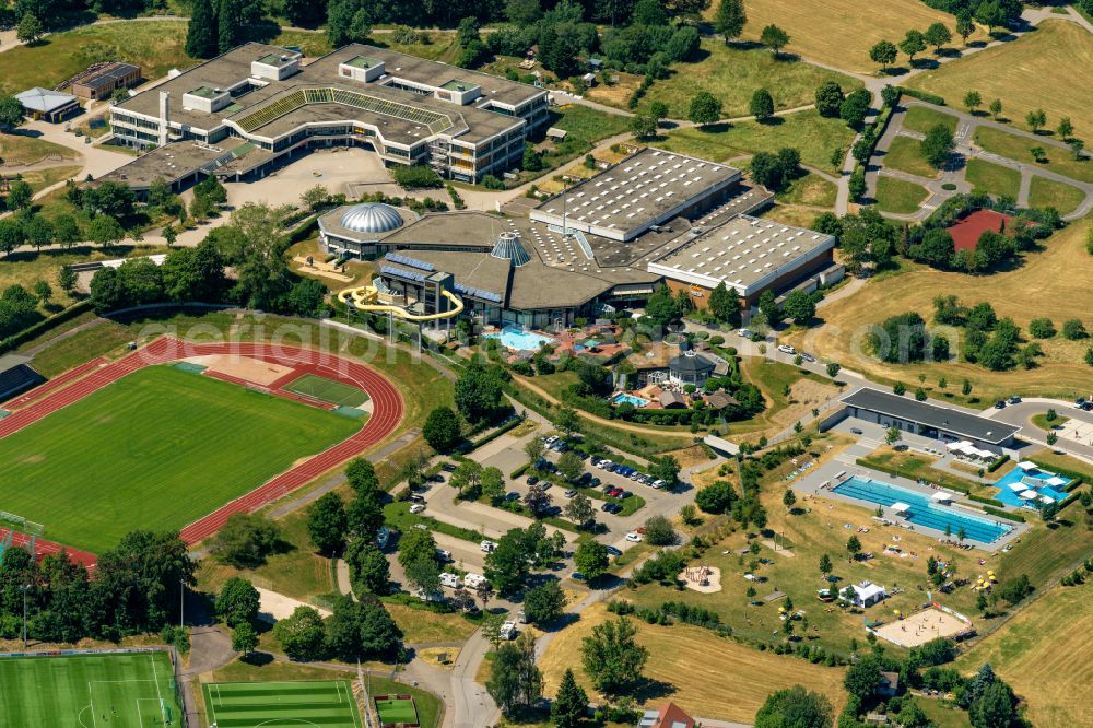 Aerial image Freudenstadt - Swimming pool of the Panorama-Bad in Freudenstadt in the state Baden-Wuerttemberg, Germany