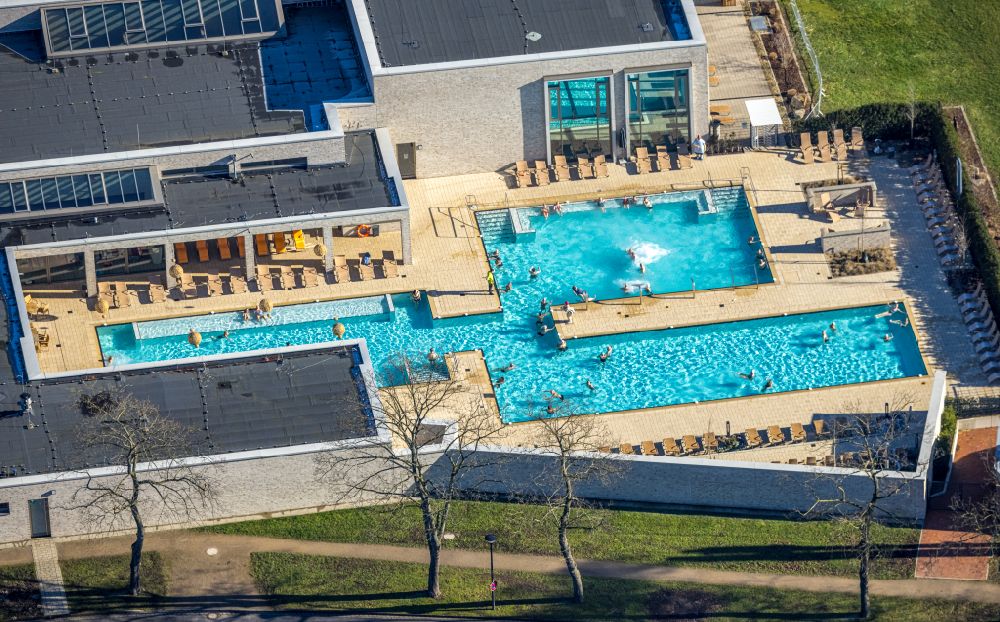 Aerial image Werne - Swimming pool of the Solebad casa medici in the district Ruhr Metropolitan Area in Werne in the state North Rhine-Westphalia