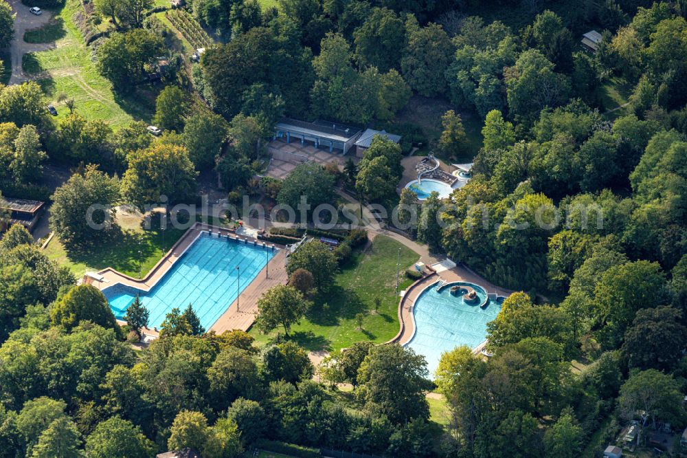 Aerial image Lahr/Schwarzwald - Swimming pool of the Terassenbad in Lahr/Schwarzwald in the state Baden-Wurttemberg, Germany