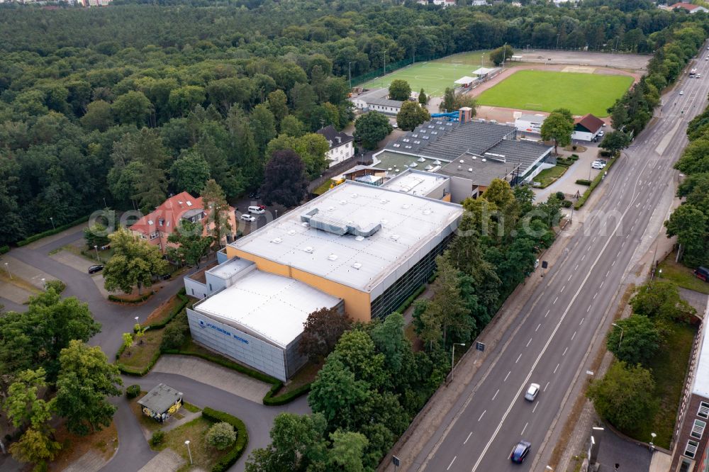 Aerial image Eberswalde - Indoor swimming pool Baff in Eberswalde in the state Brandenburg, Germany