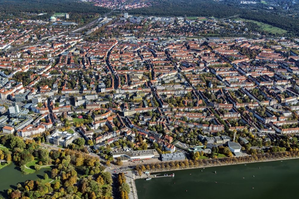 Hannover from the bird's eye view: South Town in Hannover in the state Lower Saxony, Germany