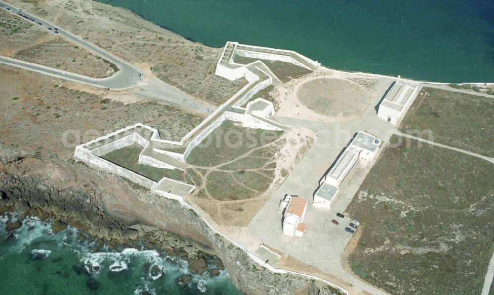 Aerial photograph Ponta de Sagres - Festung in Ponta de Sagres an der südlichsten Festlandspitze Europas in der Algarve / Portugal.