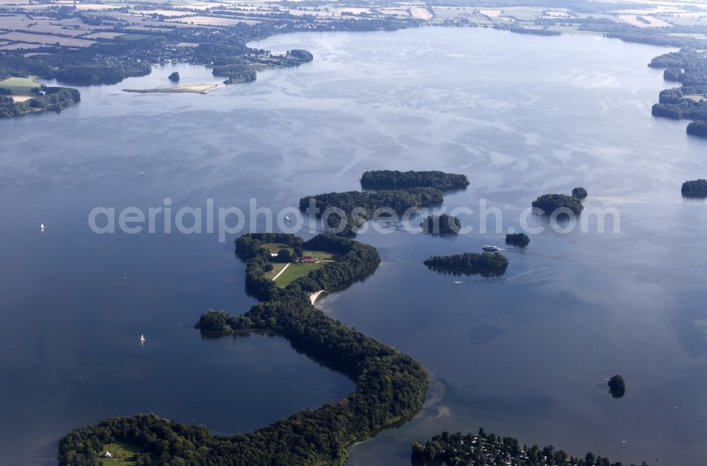 Plön from above - Lake Island on the Grossen Ploener See in Ploen in the state Schleswig-Holstein