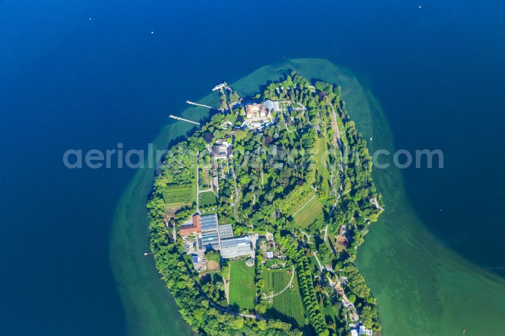 Aerial image Konstanz - Lake Island Mainau on the Lake Constance in Konstanz in the state Baden-Wurttemberg, Germany