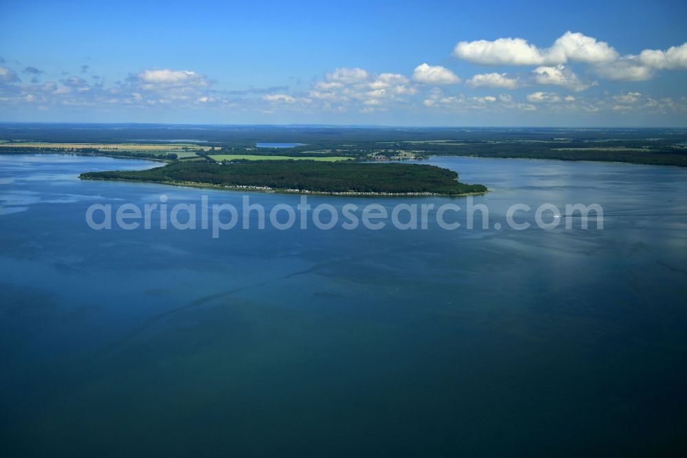 Aerial image Plau am See - Lake Island Plauer Werder in Plau am See in the state Mecklenburg - Western Pomerania, Germany