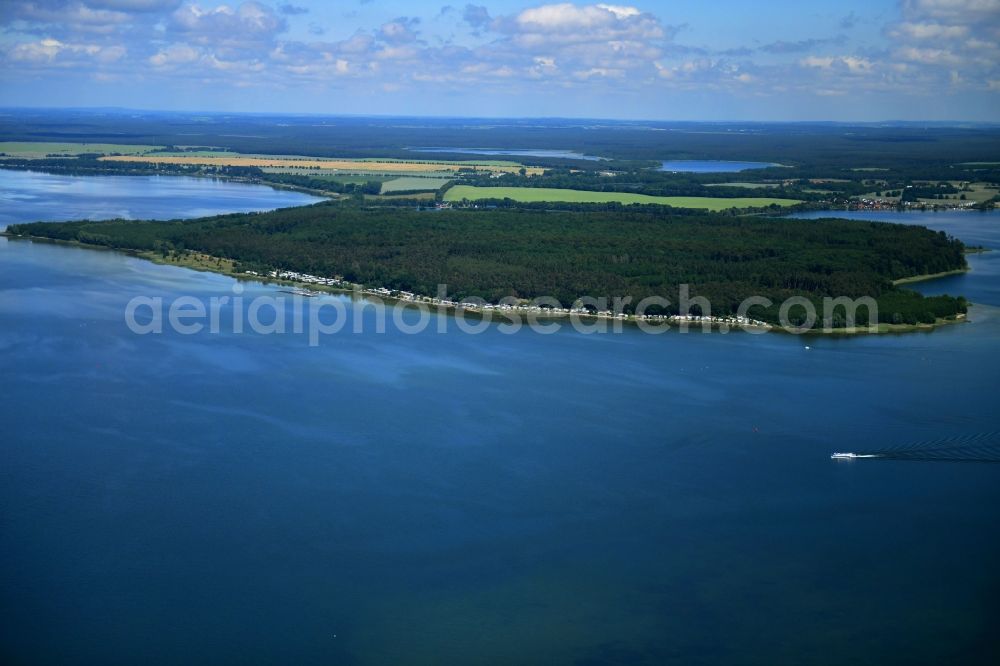 Aerial photograph Plau am See - Lake Island Plauer Werder in Plau am See in the state Mecklenburg - Western Pomerania, Germany