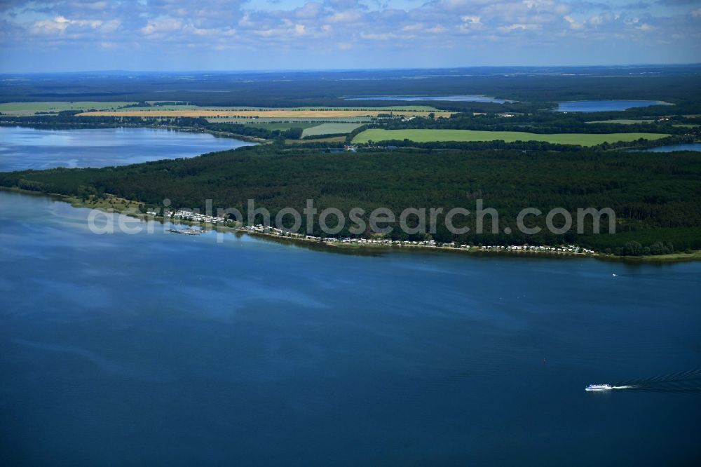 Plau am See from above - Lake Island Plauer Werder in Plau am See in the state Mecklenburg - Western Pomerania, Germany