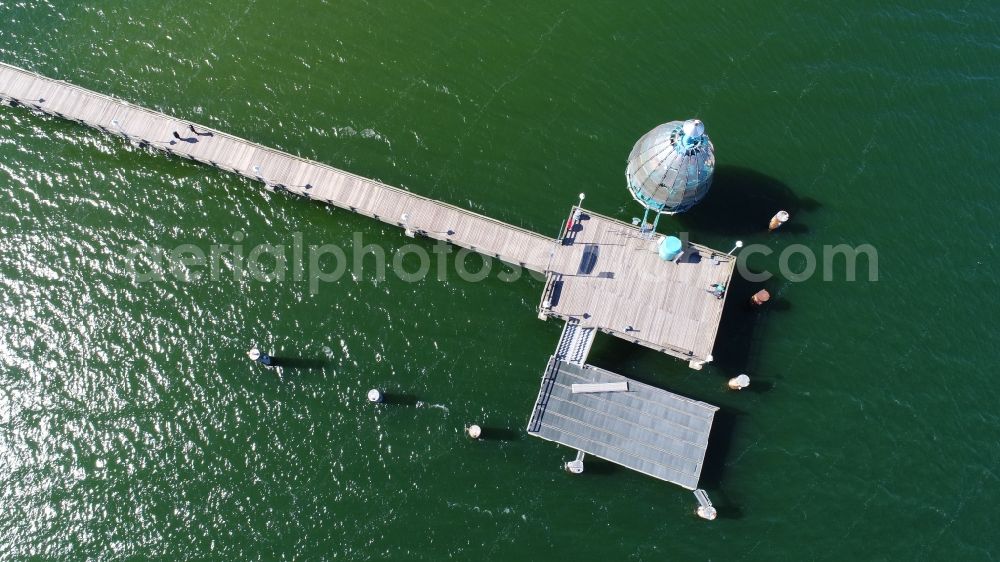 Aerial photograph Zinnowitz - Zinnowitz pier with diving gondola in Zinnowitz in the state of Mecklenburg-Western Pomerania