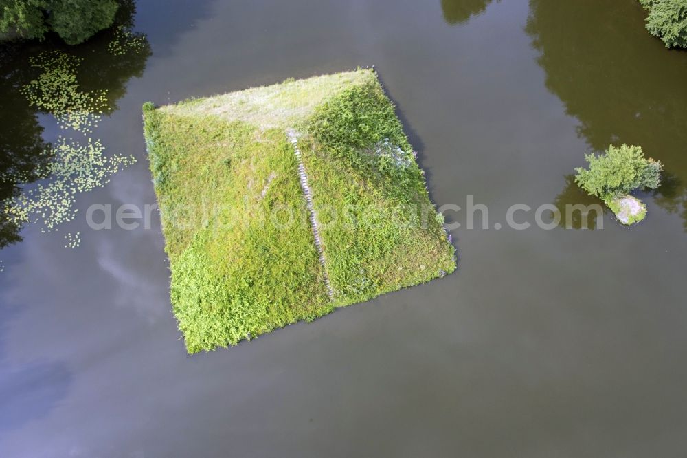 Aerial photograph Cottbus - Lake pyramid in Branitzer Park in Cottbus in Brandenburg
