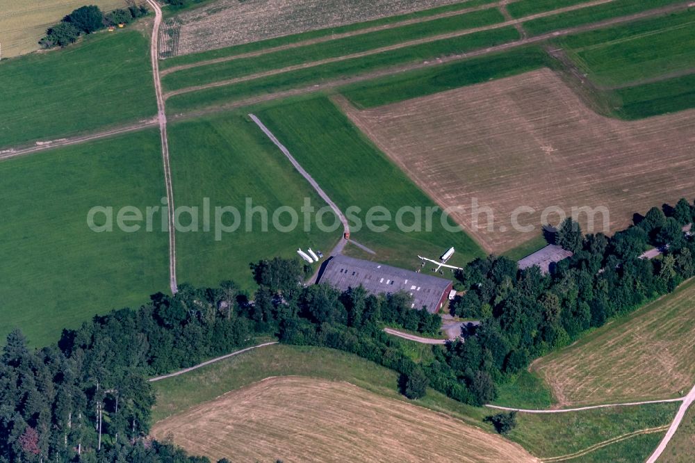 Aerial image Kirchzarten - Gliding field on the airfield of Kirchzarten in Kirchzarten in the state Baden-Wurttemberg, Germany