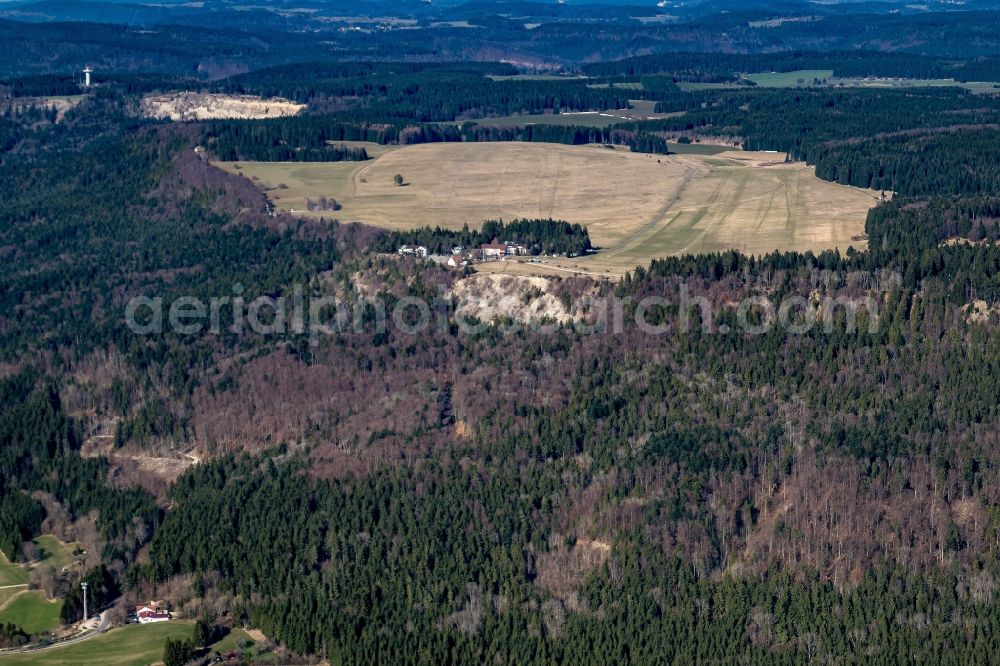 Aerial photograph Denkingen - Gliding field on the airfield of Klippeneck in Denkingen in the state Baden-Wuerttemberg, Germany
