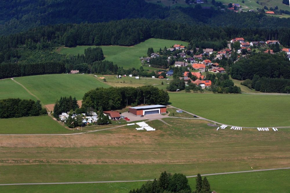 Aerial image Rickenbach - Gliding field Huetten-Hotzenwald in Rickenbach in the state Baden-Wuerttemberg, Germany