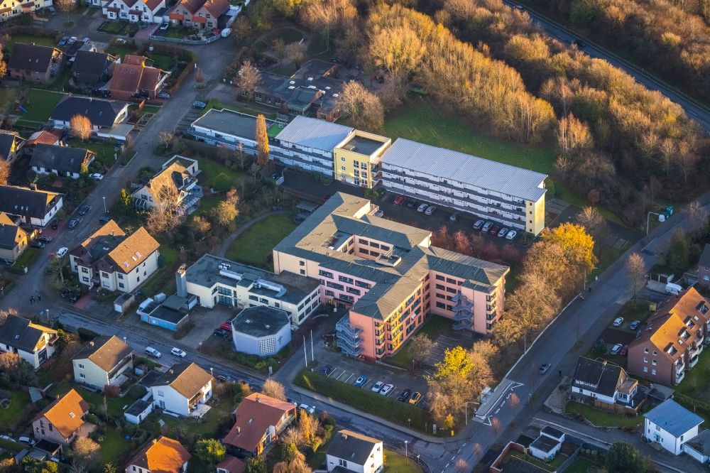 Aerial image Werl - Aerial view of Seniorencentrum St. Michael and St. Michael Kindergarten in Werl in the federal state of North Rhine-Westphalia, Germany