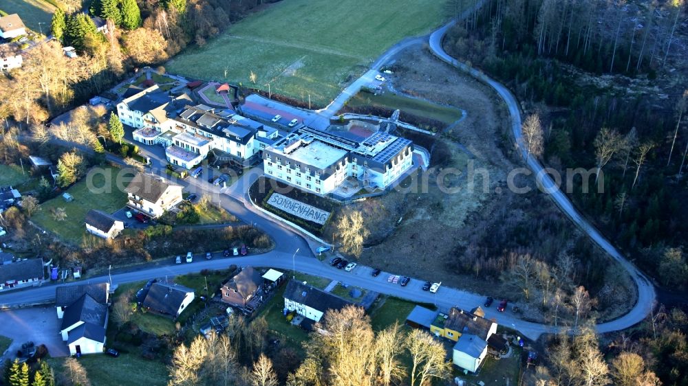 Aerial photograph Mehren - Retirement home of the company Seniorenpflegehaus SONNENHANG GmbH in Mehren in the state Rhineland-Palatinate, Germany