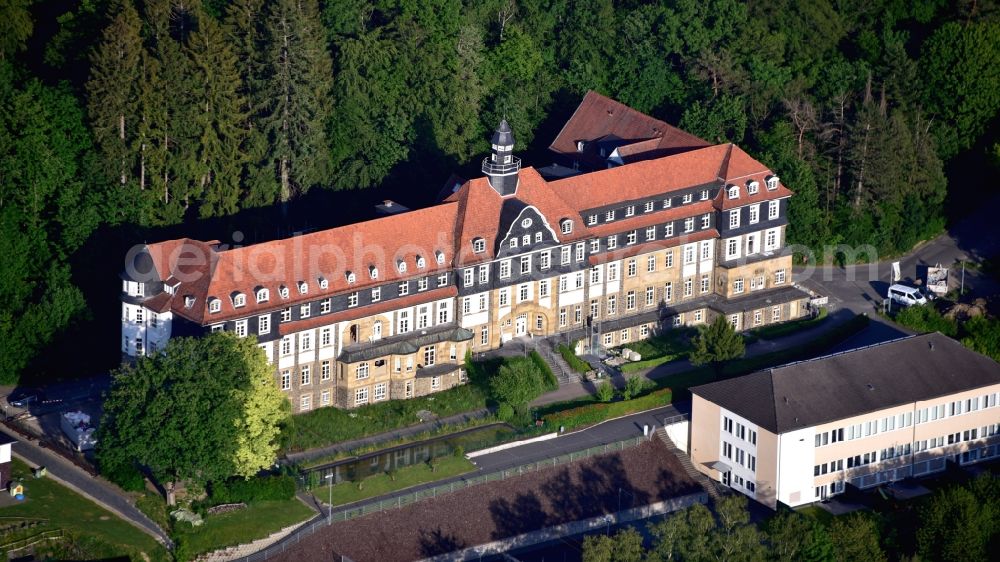 Aerial photograph Reichshof - Senior residence Am Burgberg in Denklingen (Reichshof) in Reichshof in the state North Rhine-Westphalia, Germany